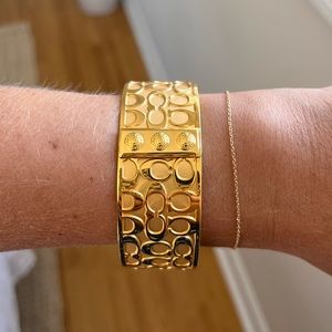 Coach gold cuff bracelet